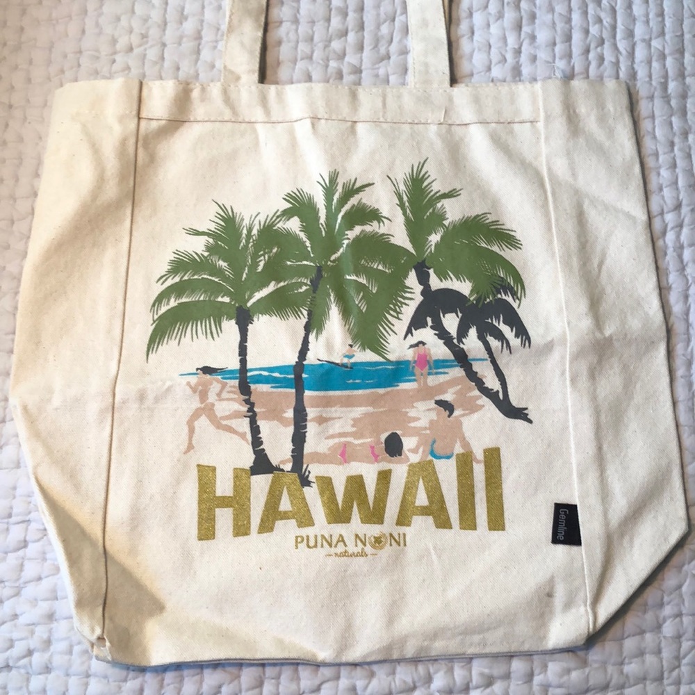 Puna Noni Naturals HAWAII Canvas Tote Bag